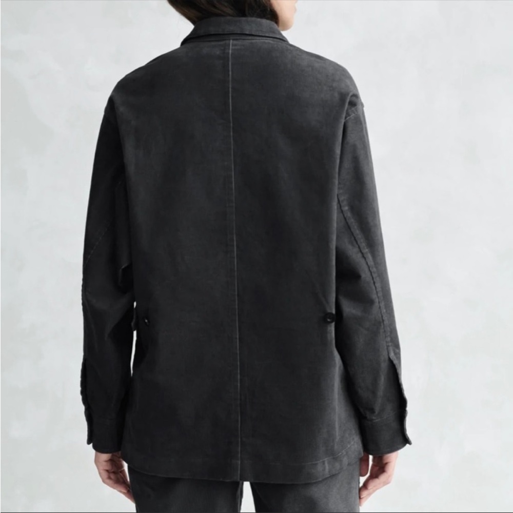 Jenni Kayne Corduroy Jacket Gray Washed Black S - Picture 3 of 14